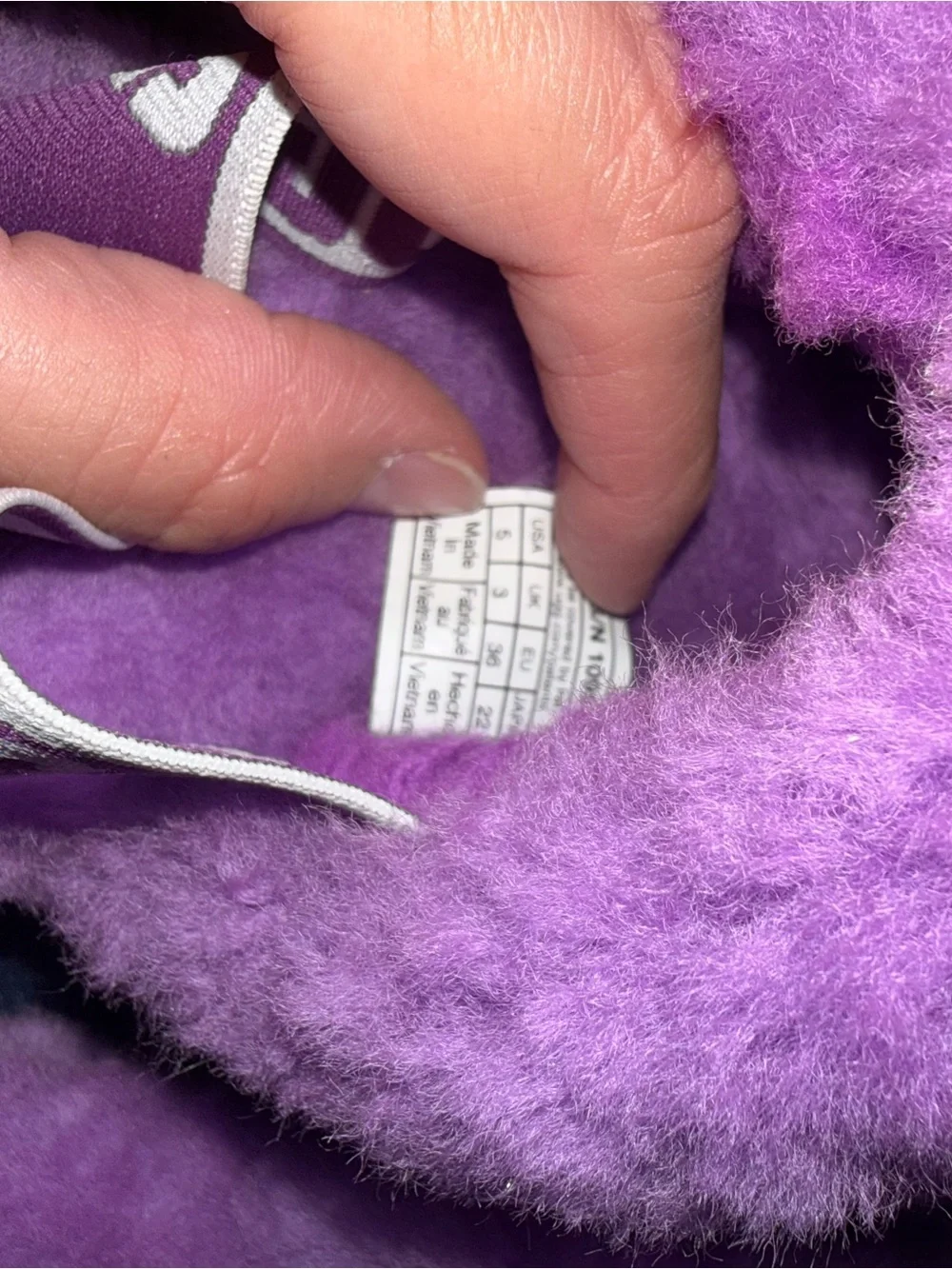 UGG Purple Plush Shearling Slide Slippers with Logo Backstrap